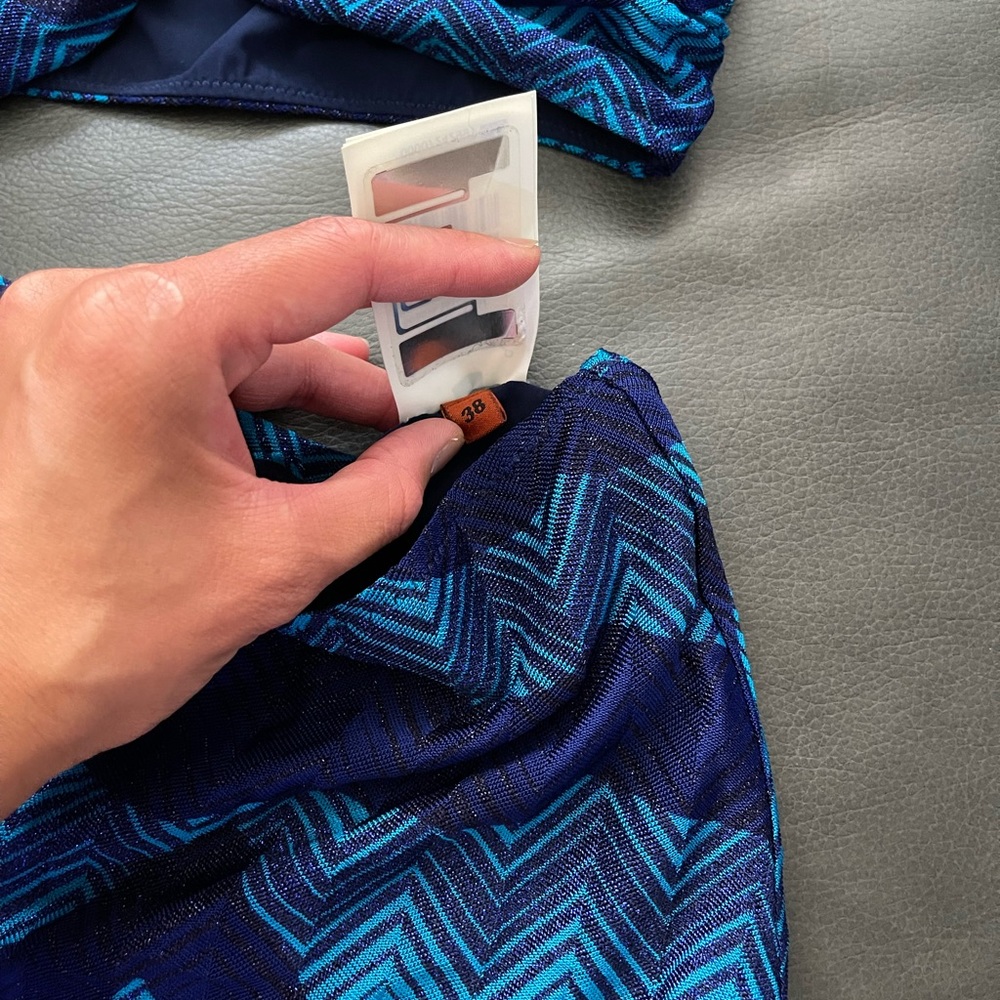 Missoni Mare Blue and Navy Chevron Two-Piece Bikini - Picture 7 of 9